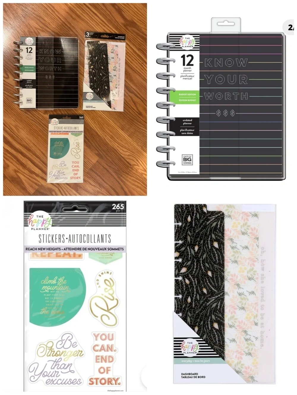 The Happy Planner 'Know Your Worth' 12-Month Planner, Stickers & Dashboard